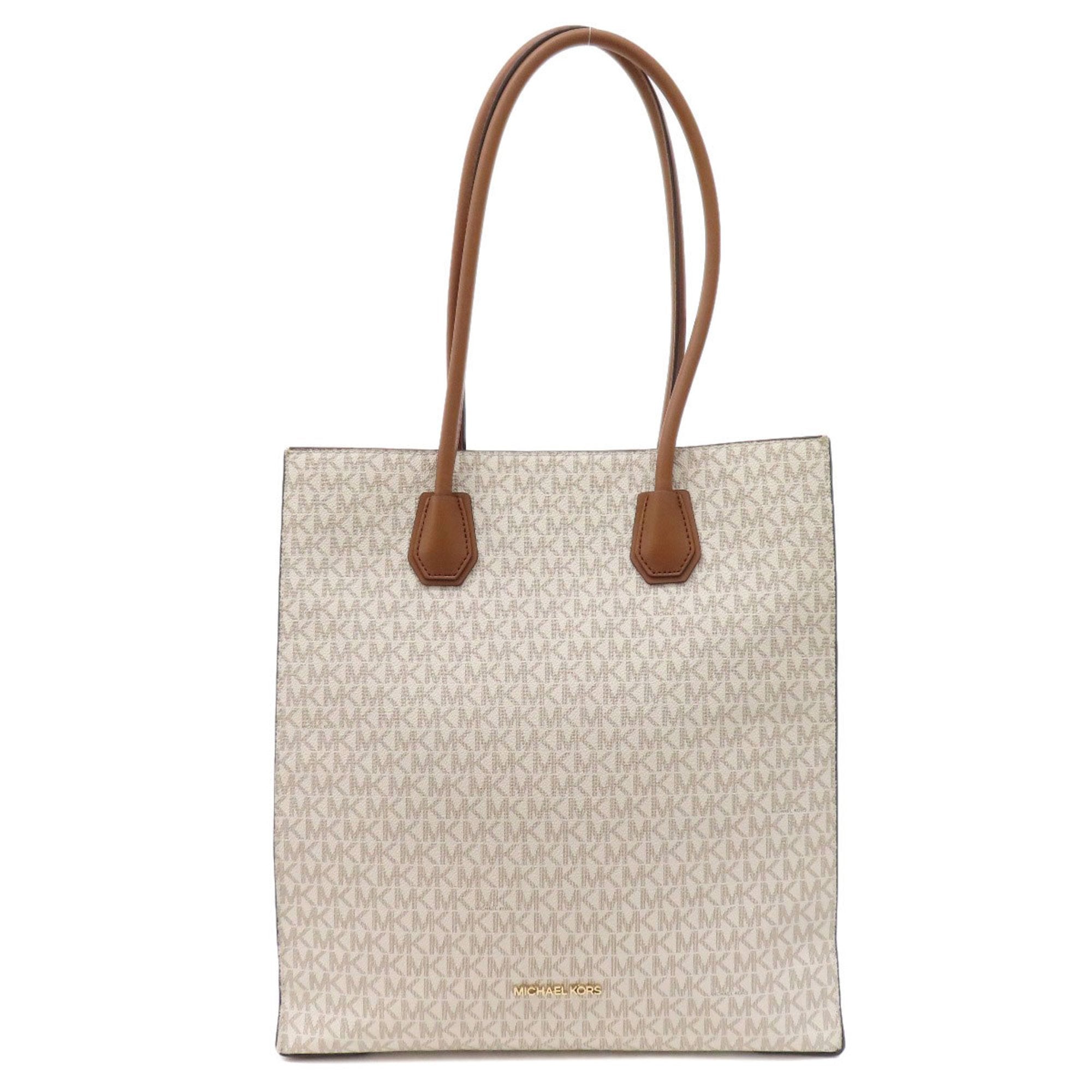 Michael Kors Mirella White Canvas Tote Bag