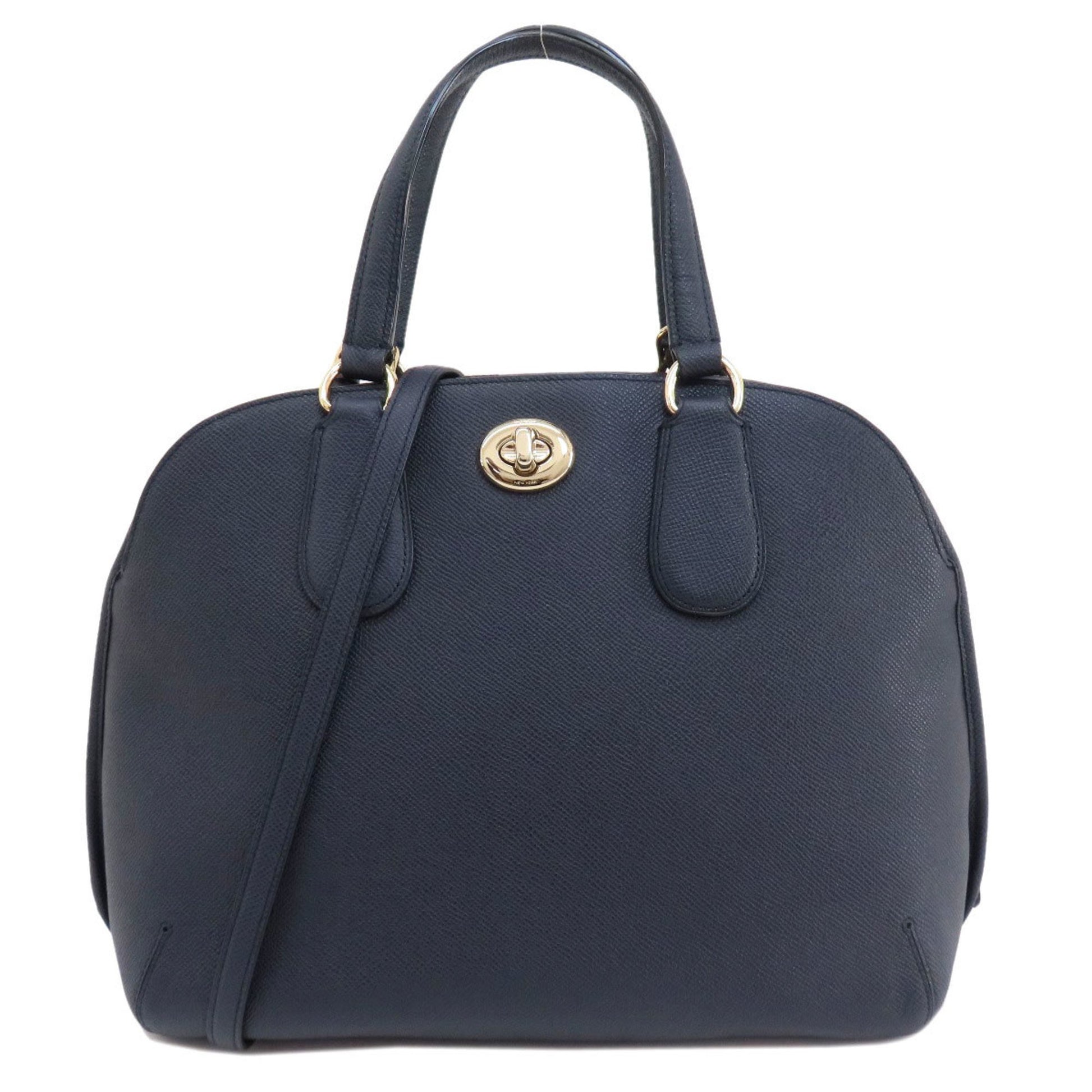 Coach Navy Leather Handbag 