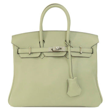 Hermès Birkin 25 Green Leather Handbag 