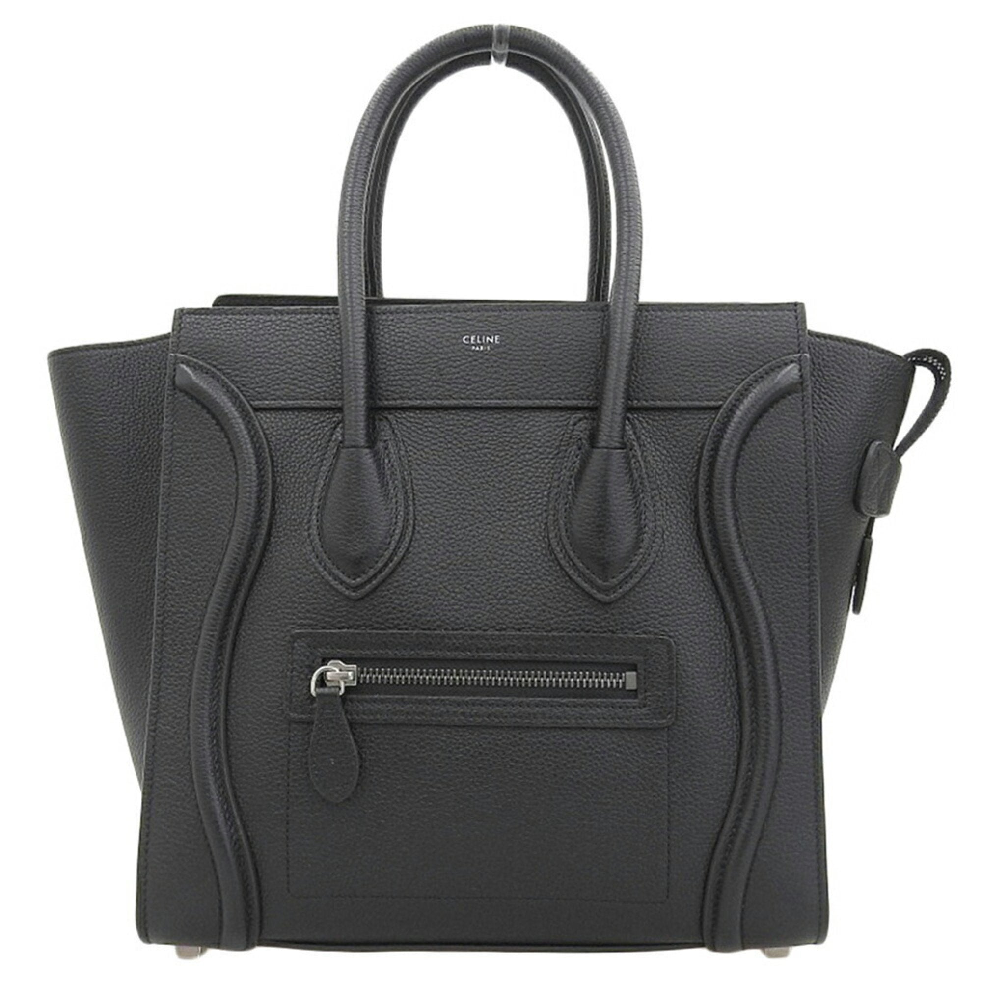 Céline Luggage Black Leather Handbag 