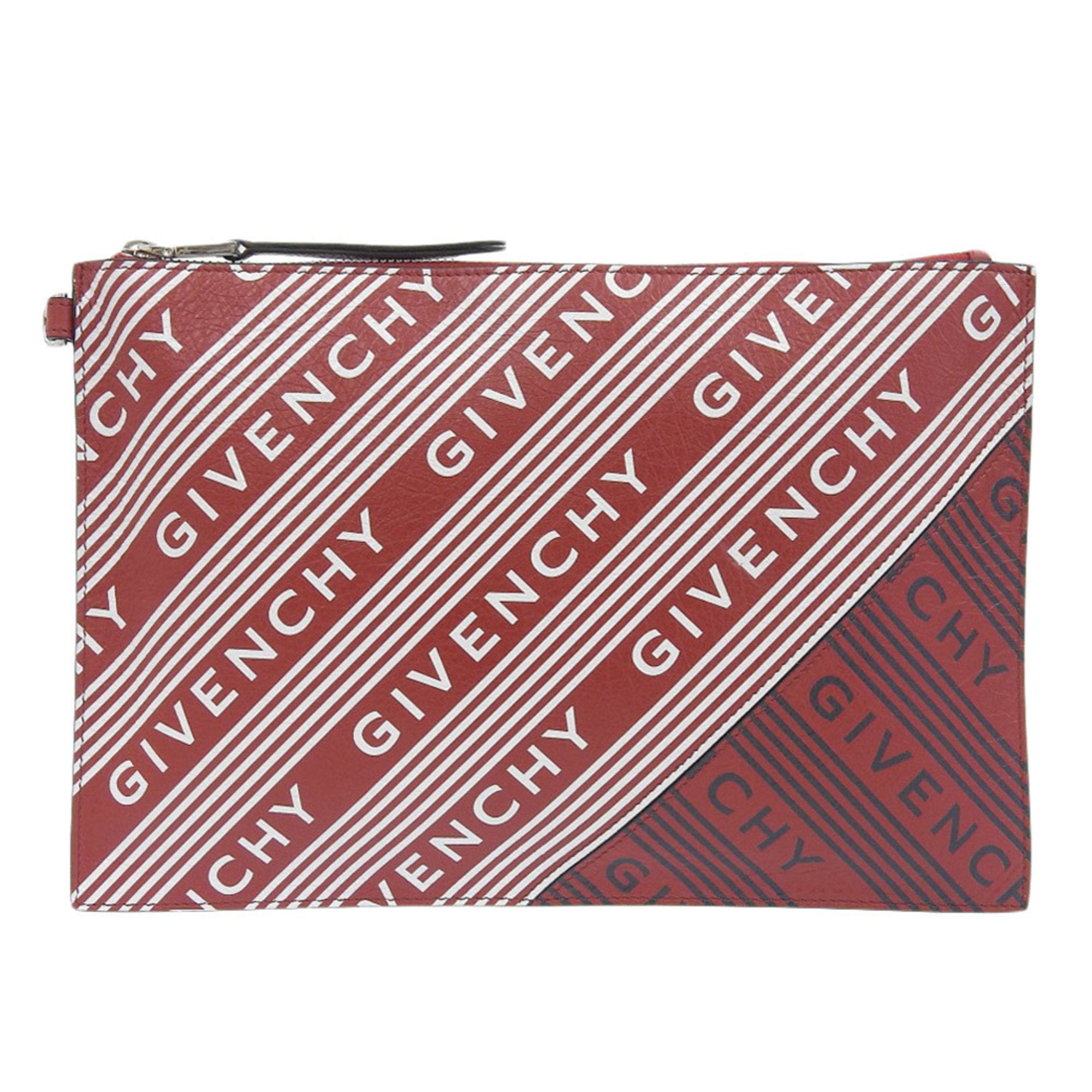 Givenchy Red Leather Clutch Bag