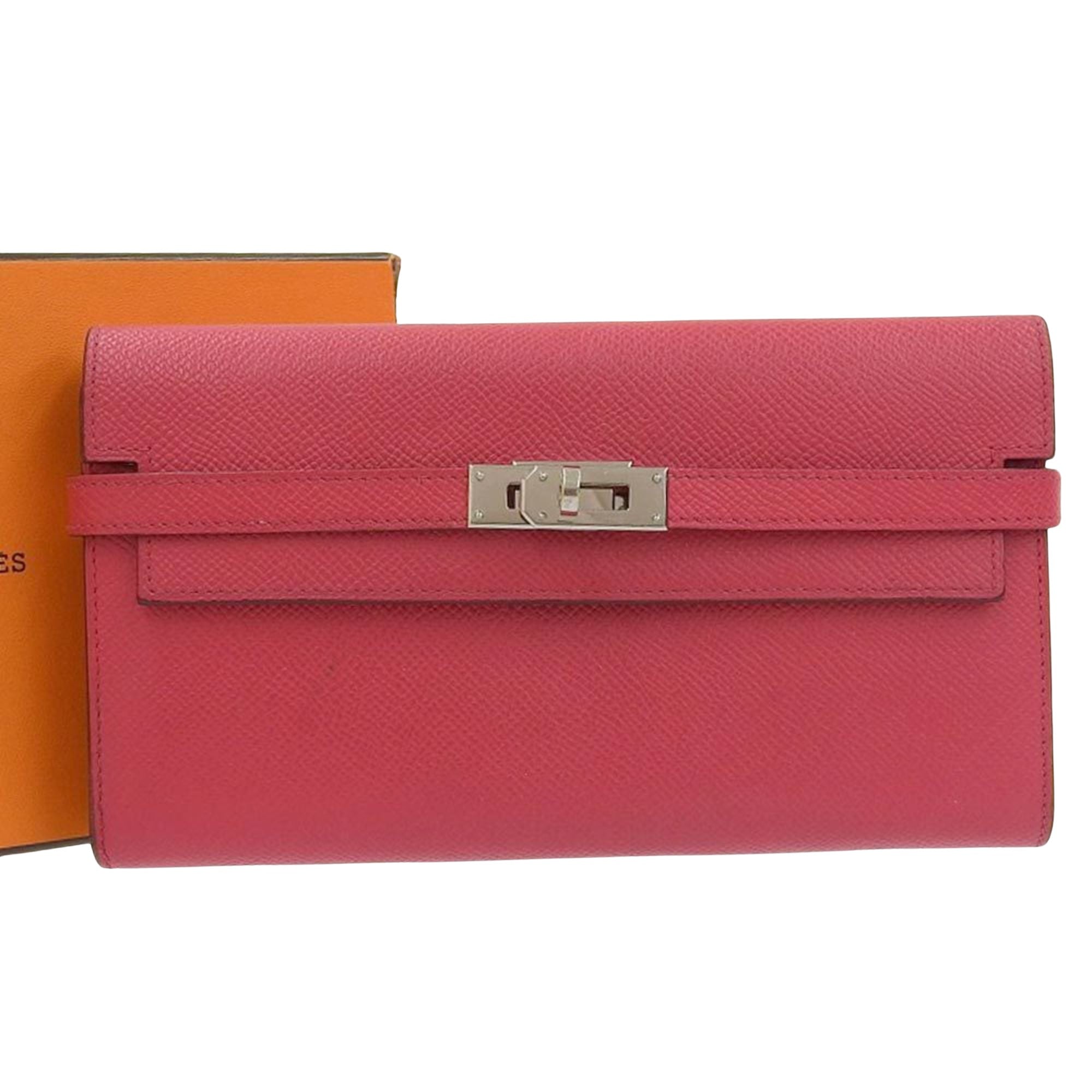 Hermès Kelly Pink Leather Wallet 