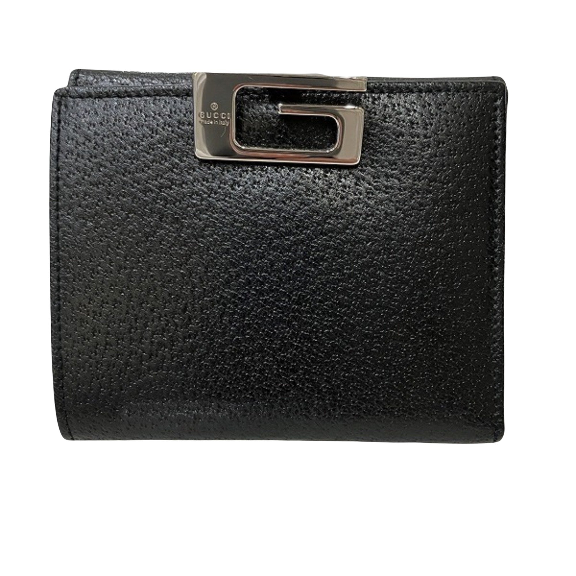 Gucci G Logo Black Leather Wallet 