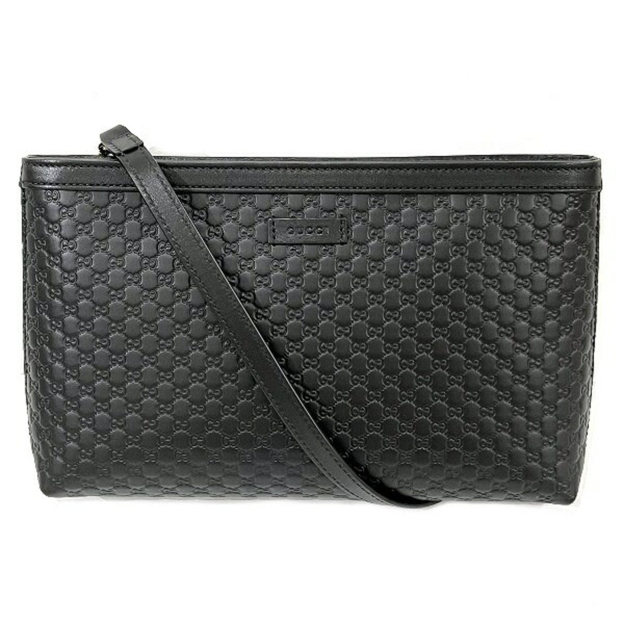 Gucci Micro guccissima Black Leather Shoulder Bag