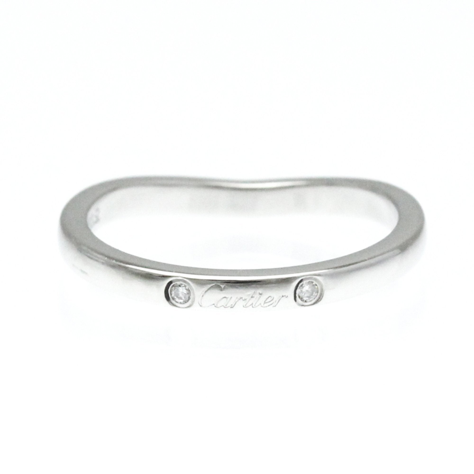 Cartier Ballerine Silver Platinum Ring 