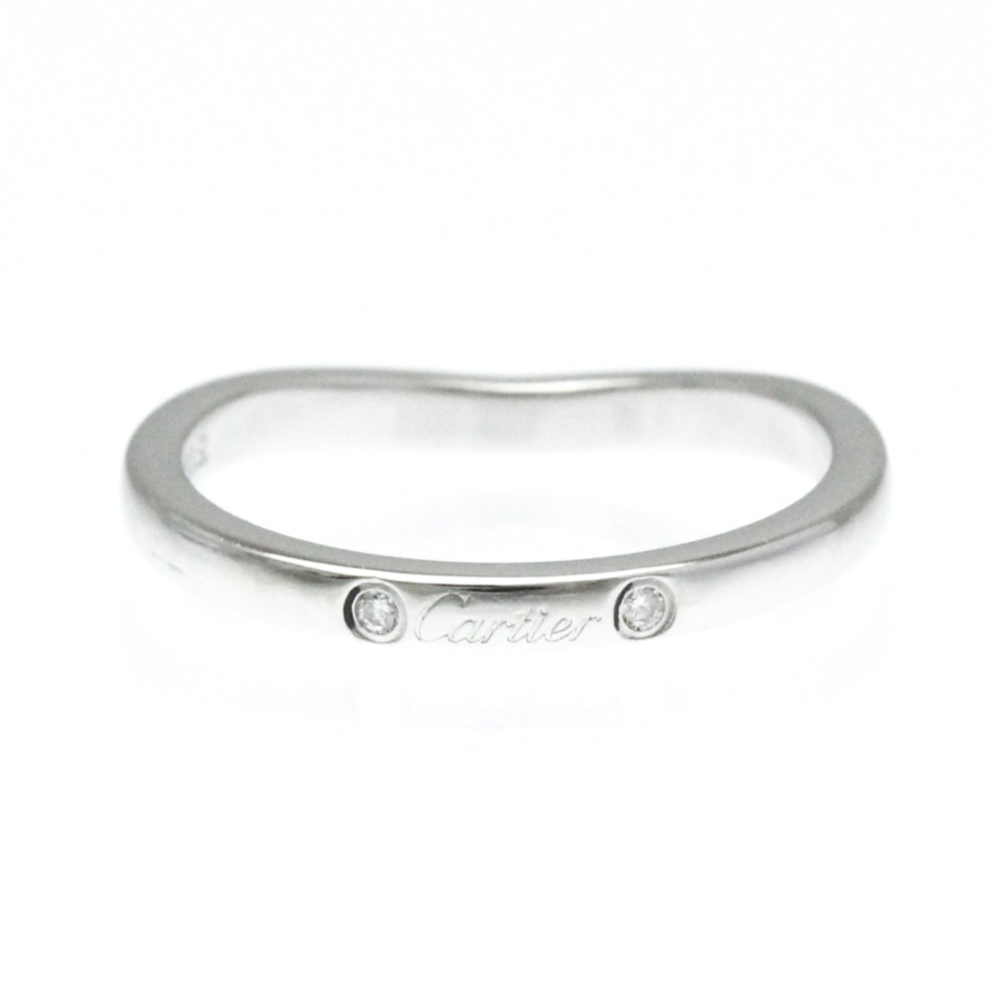 Cartier Ballerine Silver Platinum Ring 