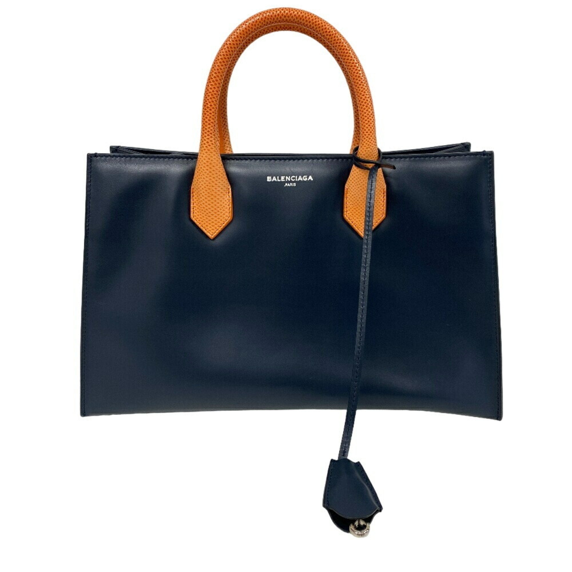 Balenciaga Navy Leather Shoulder Bag