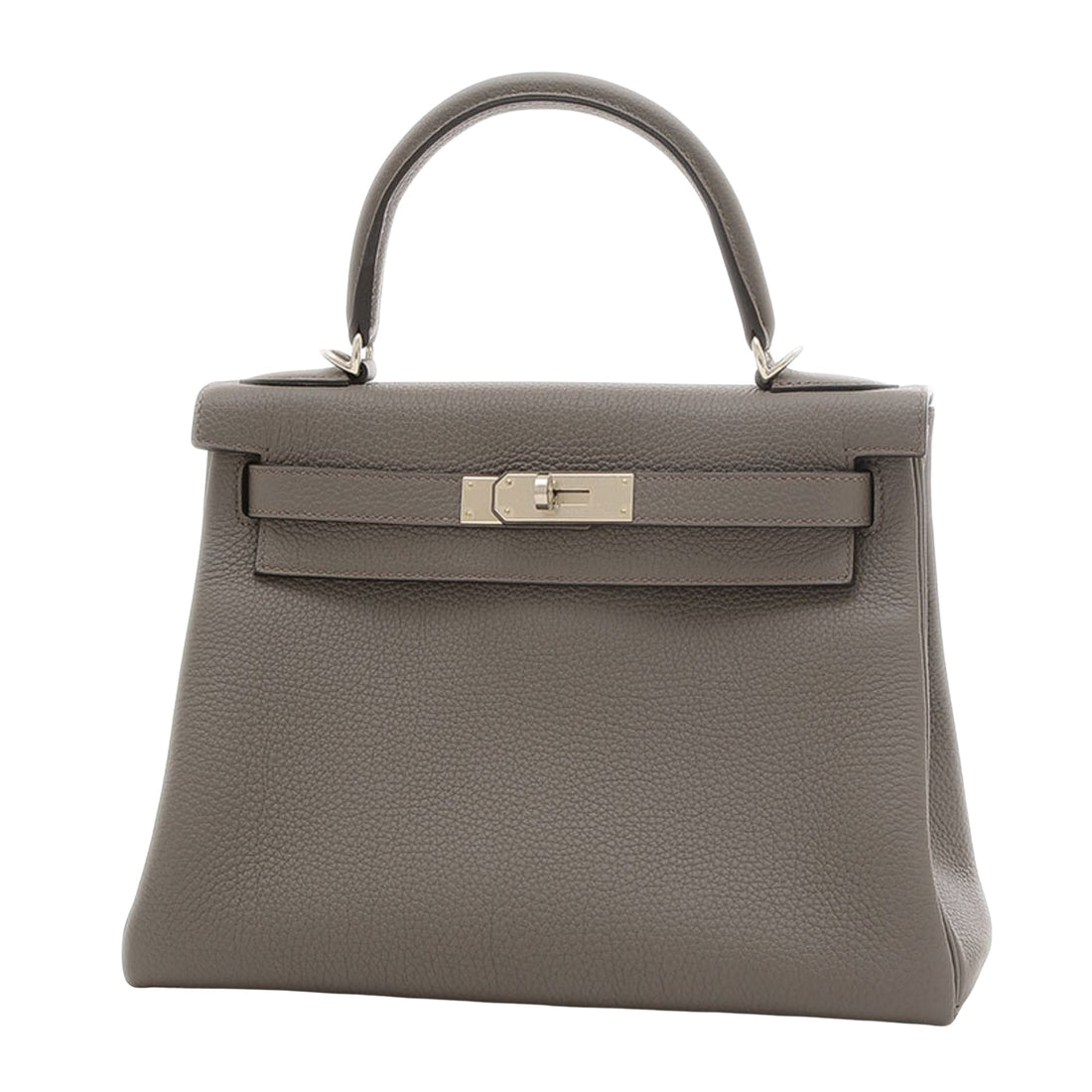 Hermès Kelly 28 Grey Leather Handbag 