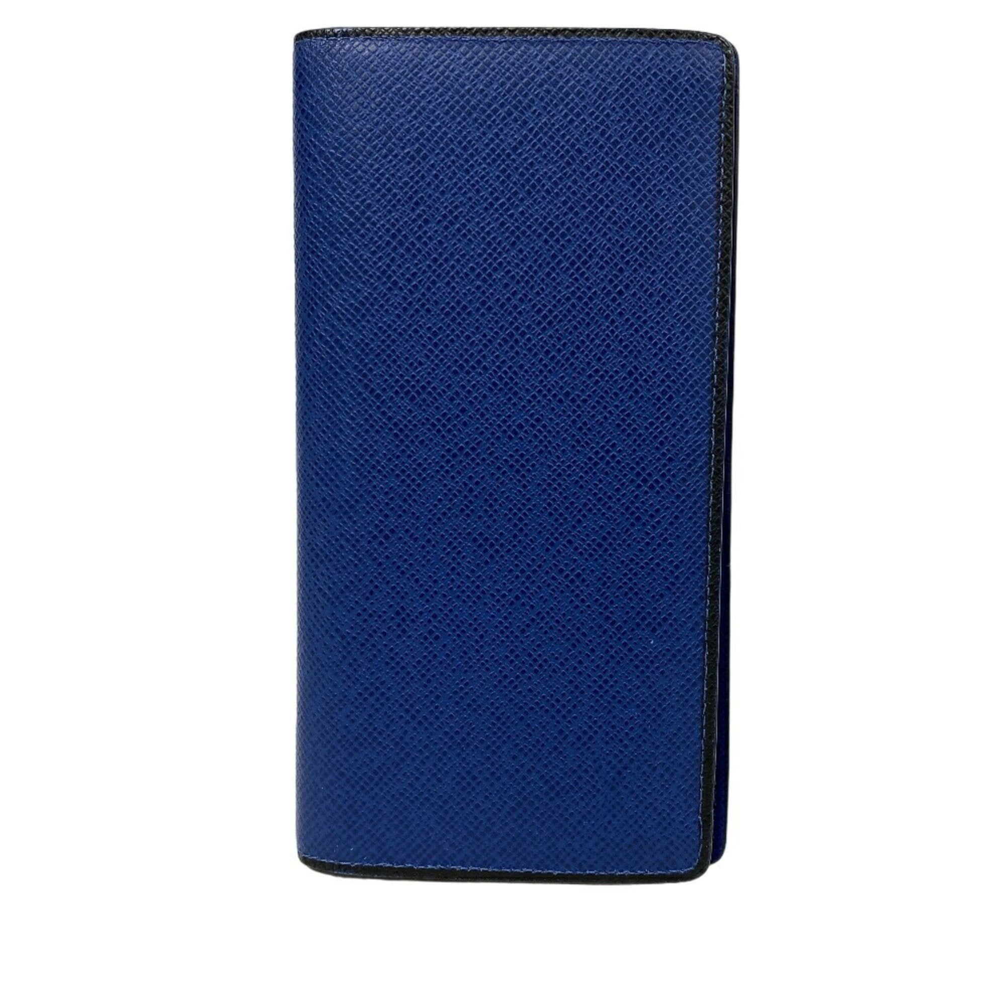 Louis Vuitton Brazza Blue Leather Wallet 