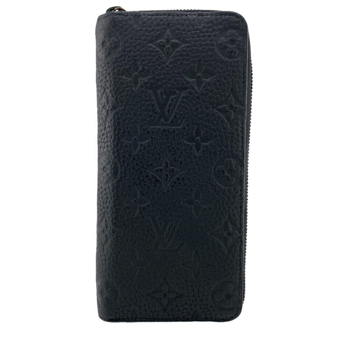 Louis Vuitton Zippy Wallet Vertical Black Leather Wallet 