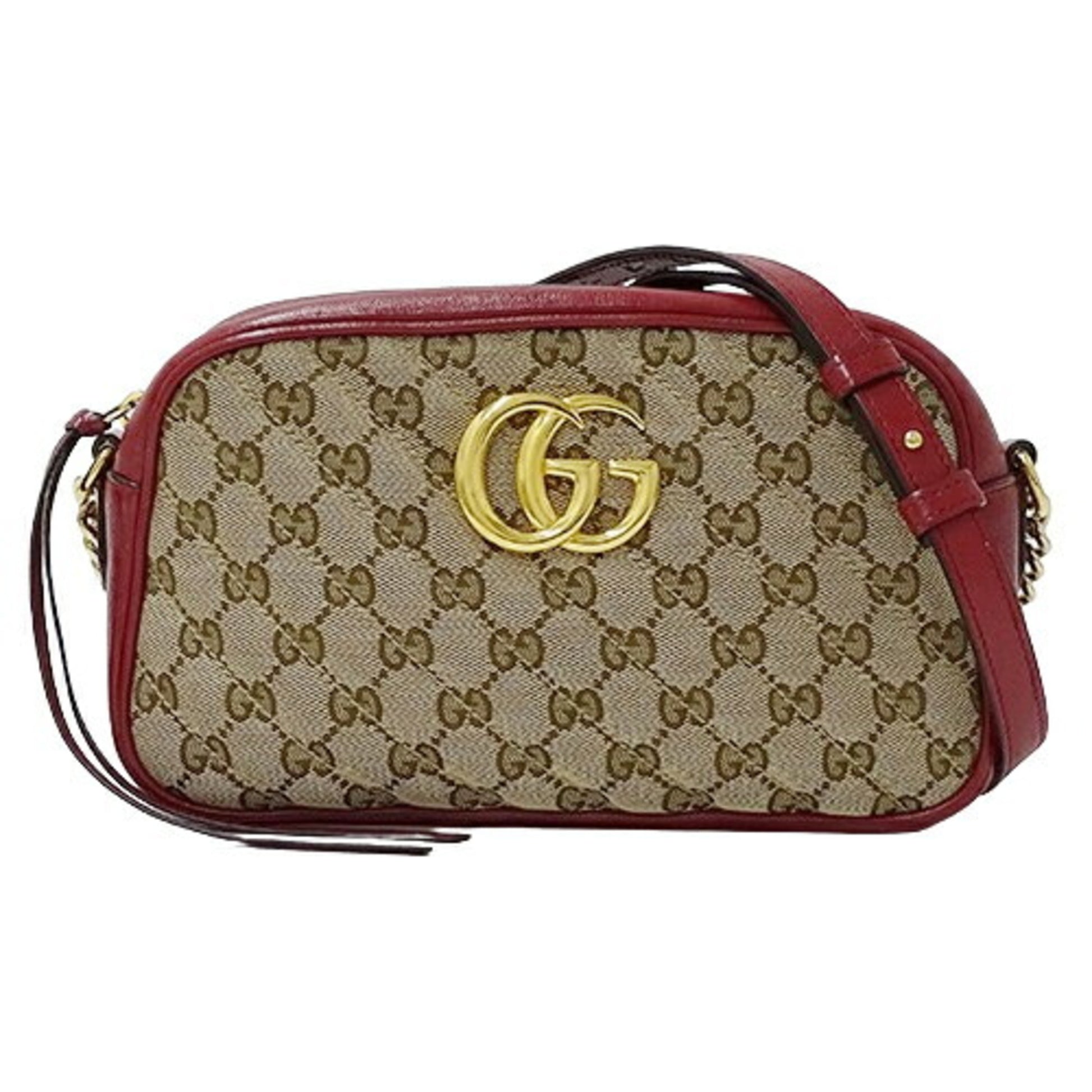 Gucci GG Marmont Brown Canvas Shoulder Bag