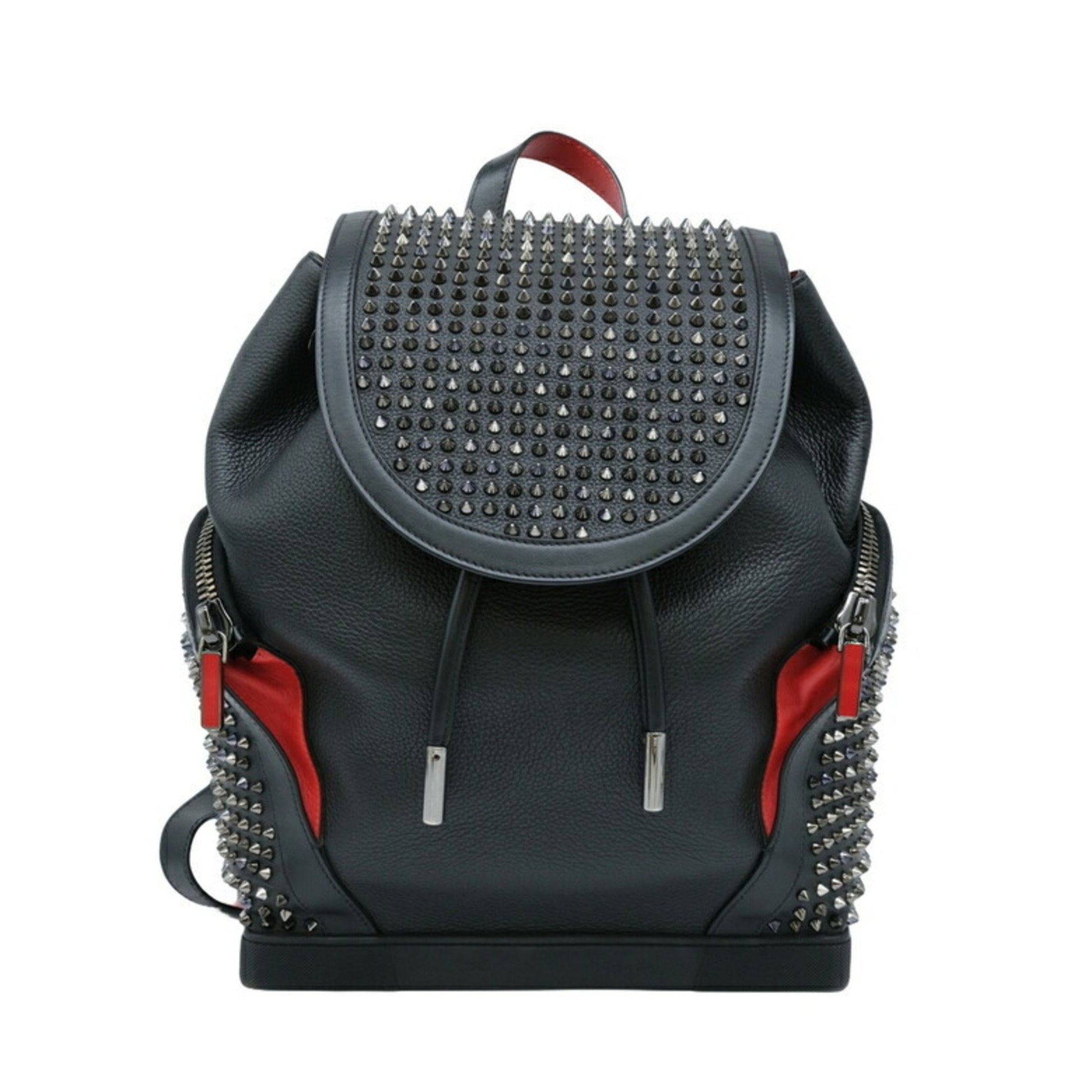 Christian Louboutin Explorafunk Black Leather Backpack Bag