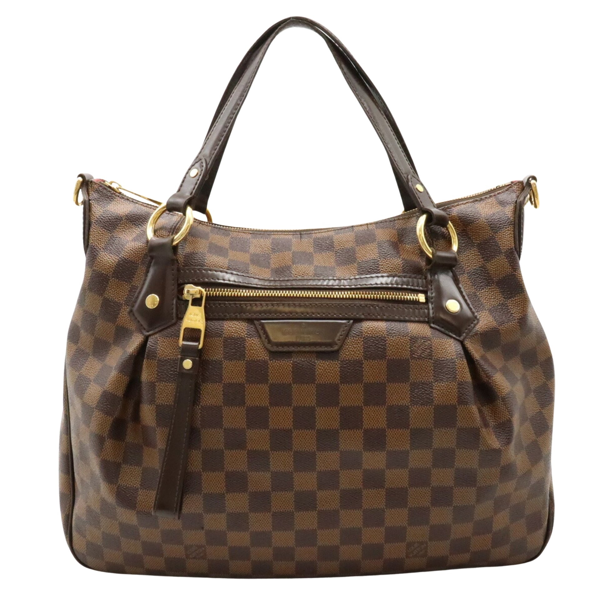 Louis Vuitton Evora Brown Canvas Tote Bag