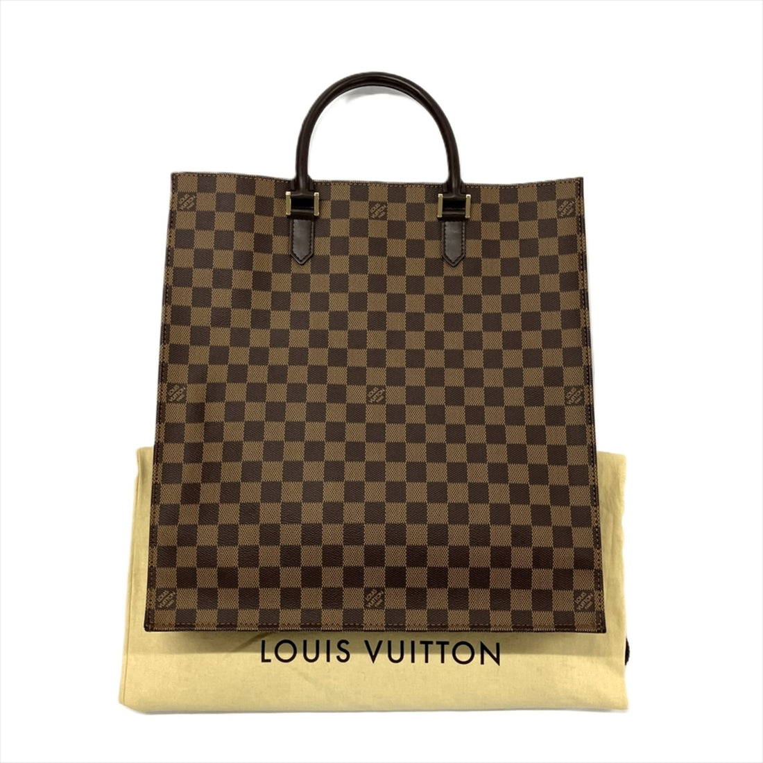 Louis Vuitton Sac Plat Brown Canvas Tote Bag