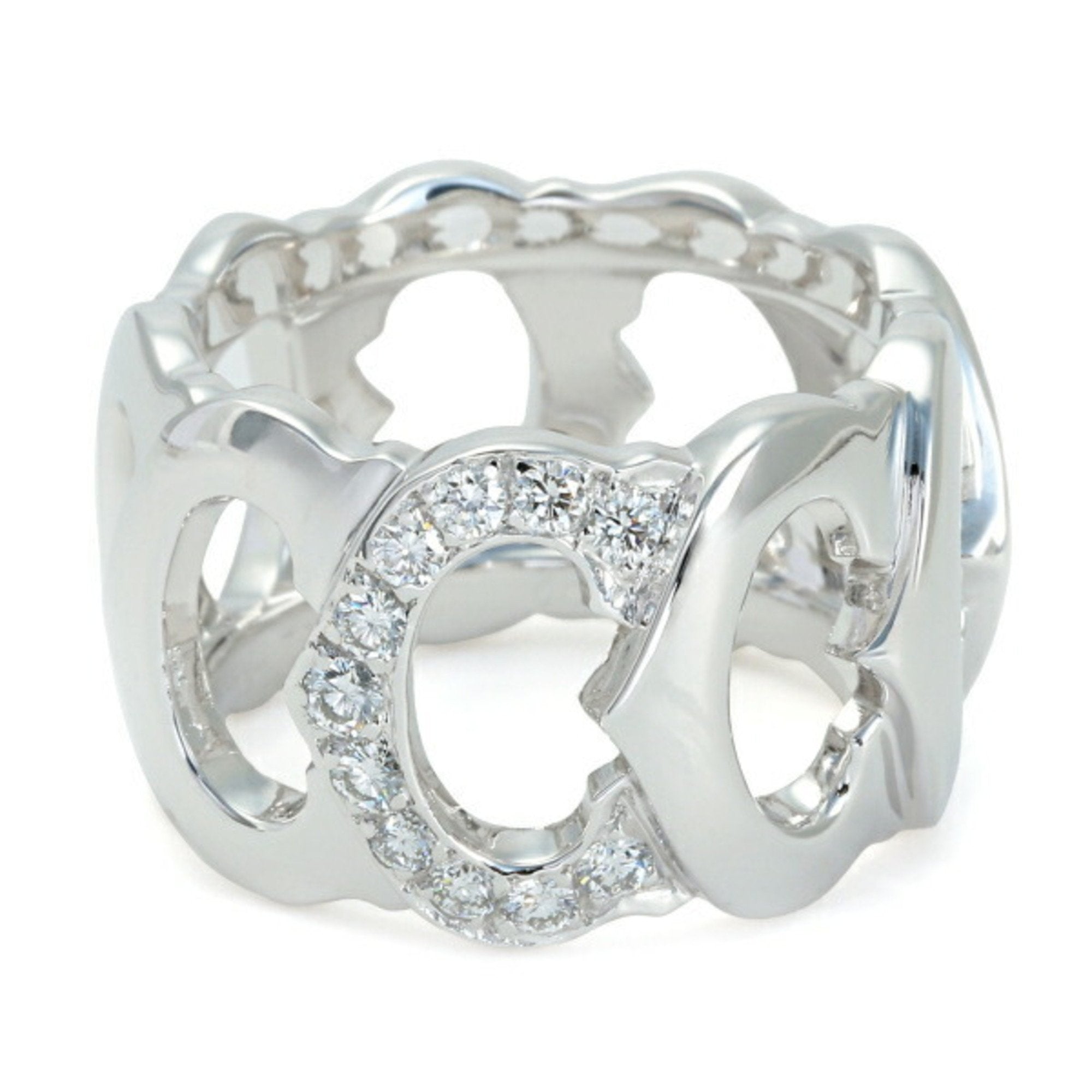 Cartier C de cartier Silver White Gold Ring 