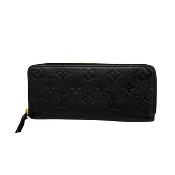 Louis Vuitton Portefeuille Clémence Black Leather Wallet 