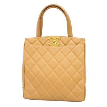 Chanel Matelassé Camel Leather Tote Bag