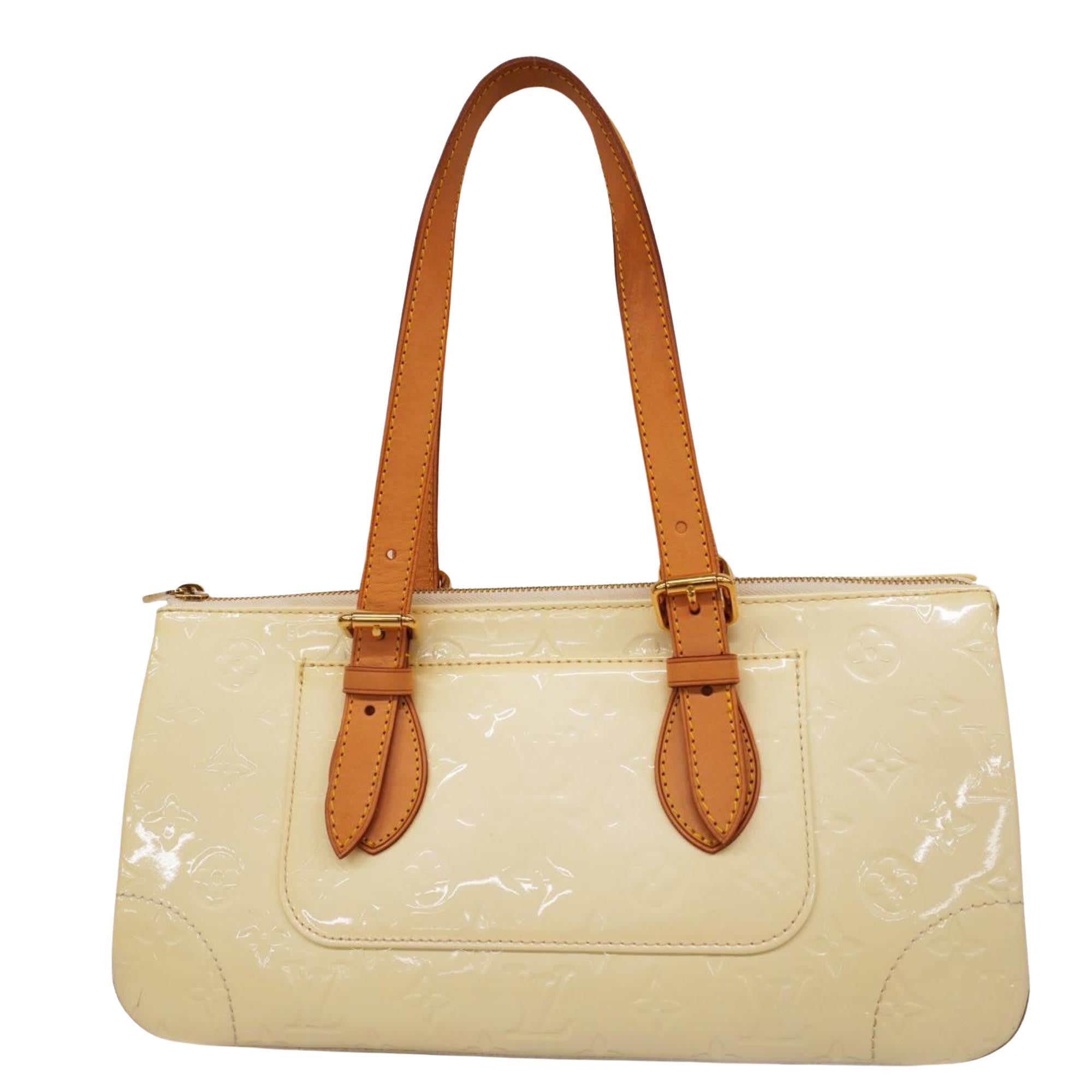 Louis Vuitton Rosewood Beige Patent Leather Shoulder Bag