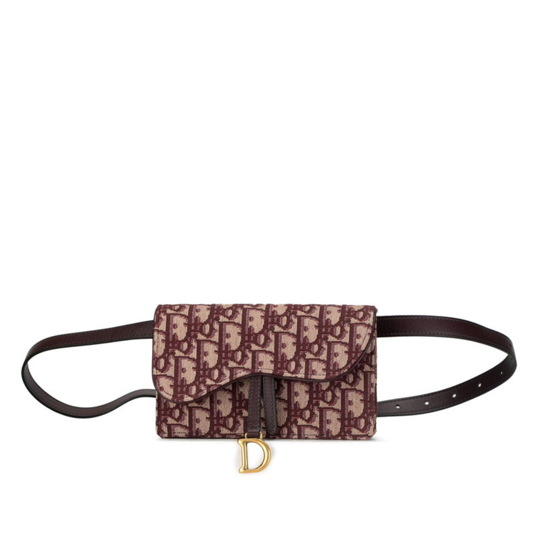 Dior Trotter Burgundy Canvas Shoulder Bag