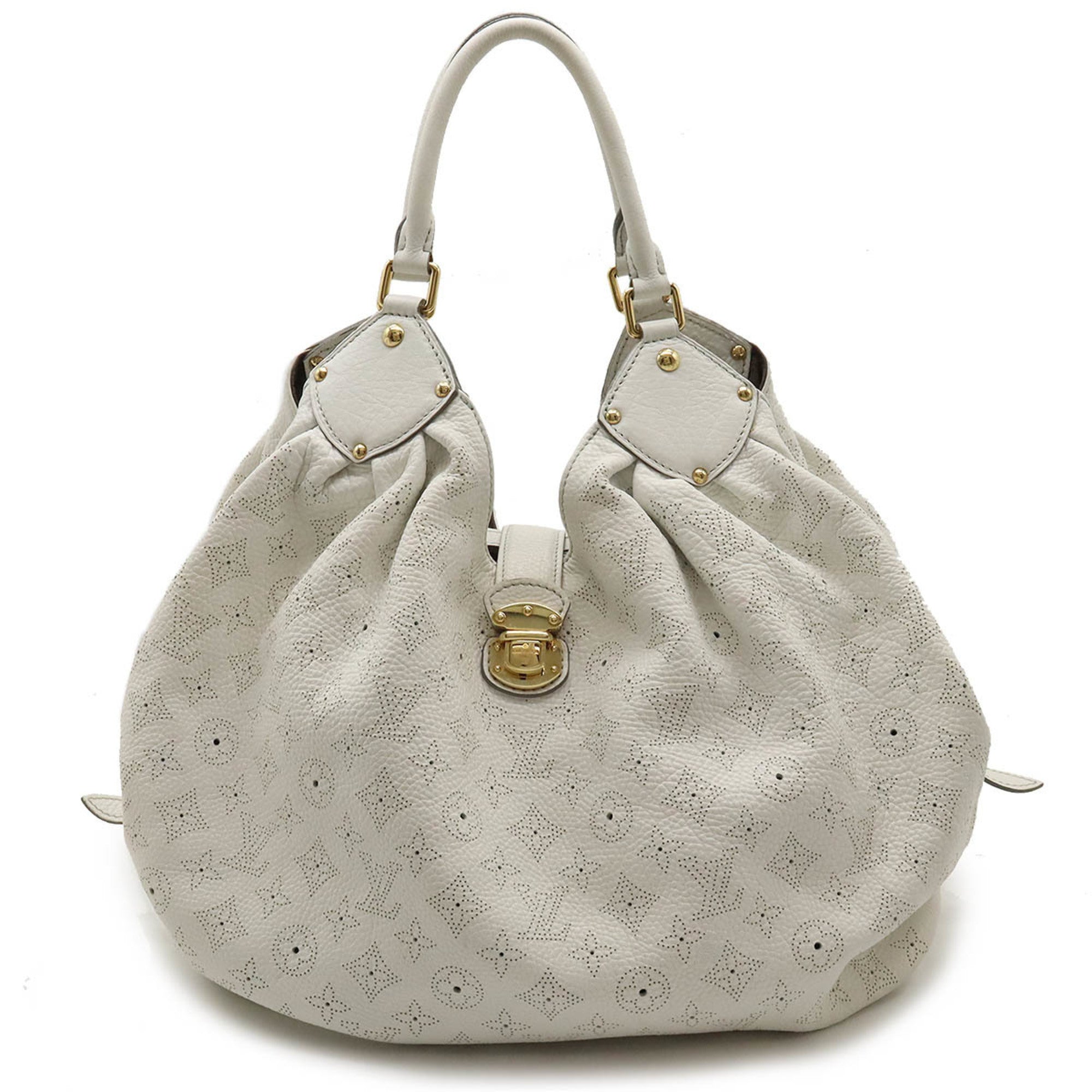 Louis Vuitton Mahina White Leather Handbag 