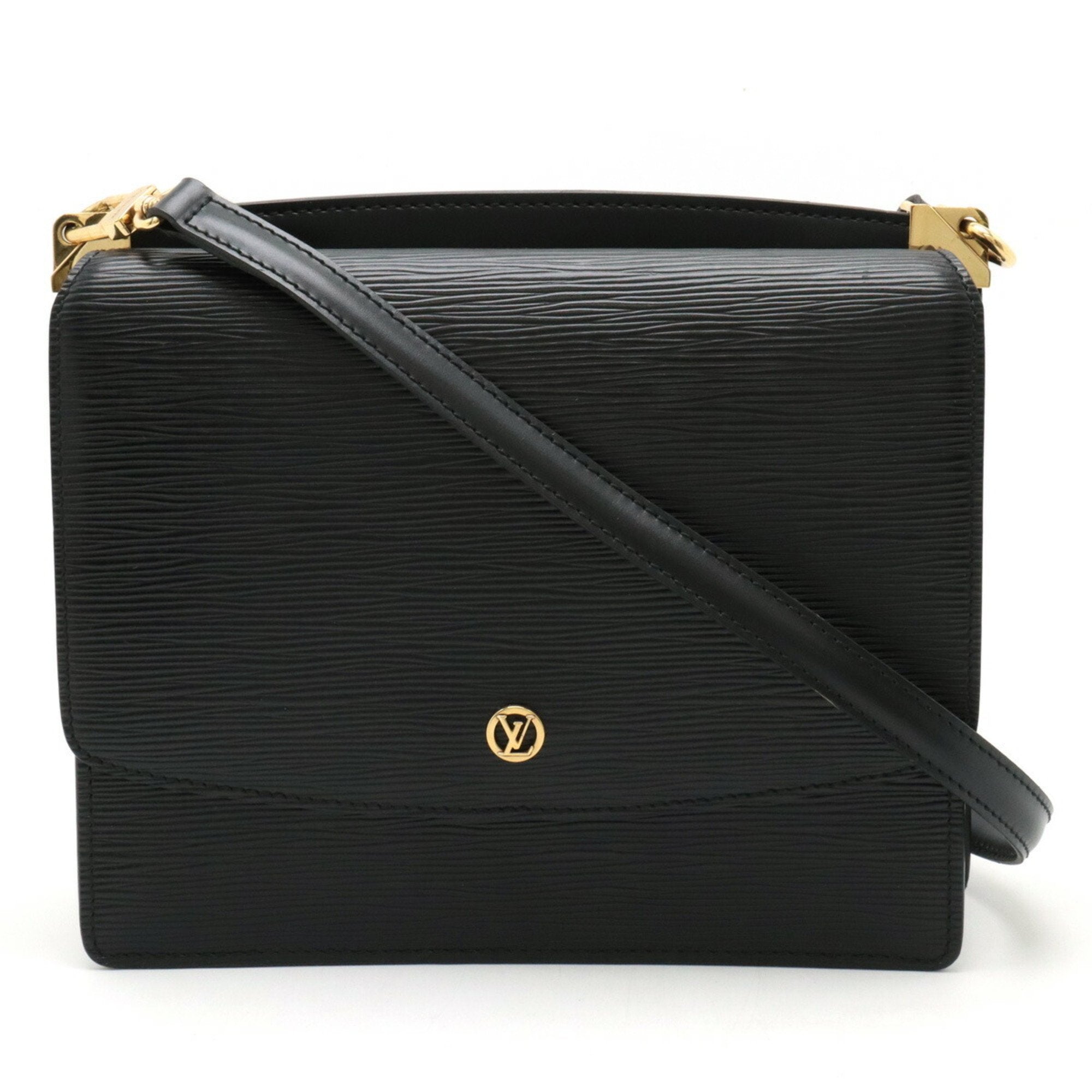 Louis Vuitton Grenelle Black Leather Shoulder Bag