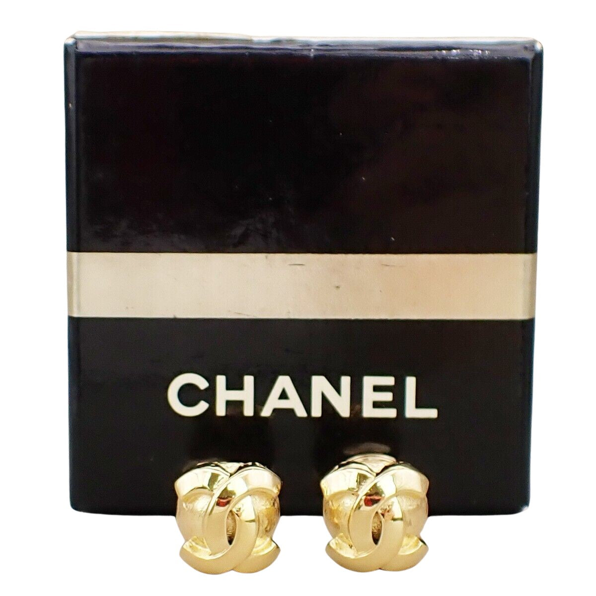 Chanel Logo CC Gold Metal Earring 