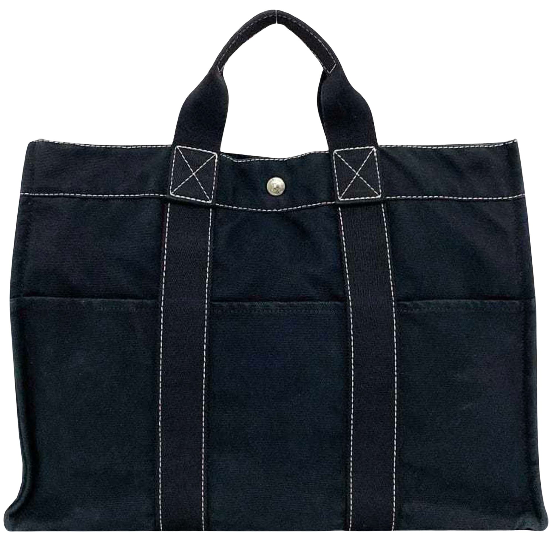 Hermès Fool toe Navy Canvas Tote Bag