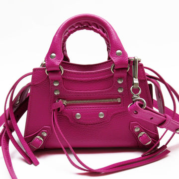 Balenciaga City nano Pink Leather Handbag 