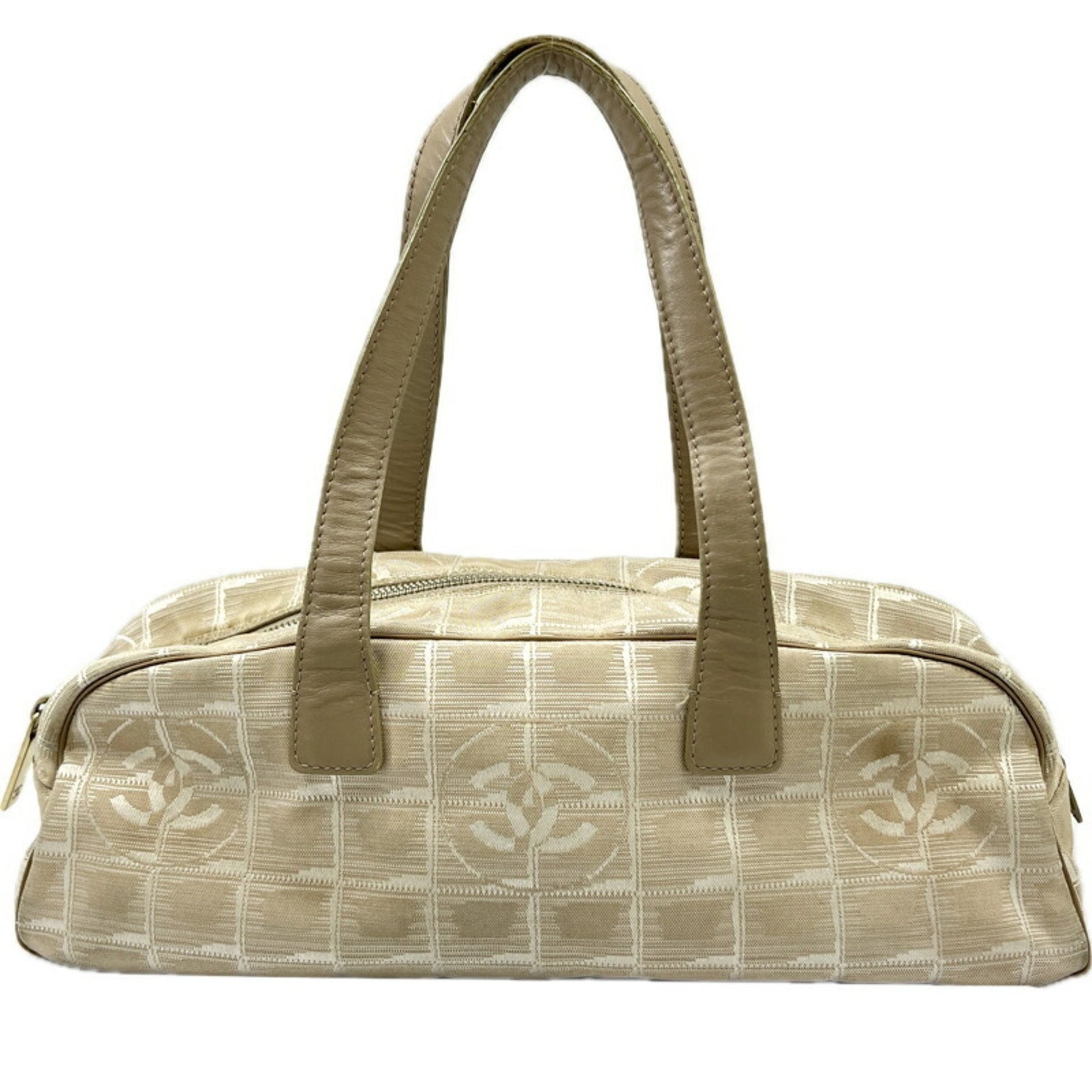 Chanel Travel line Beige Canvas Handbag 