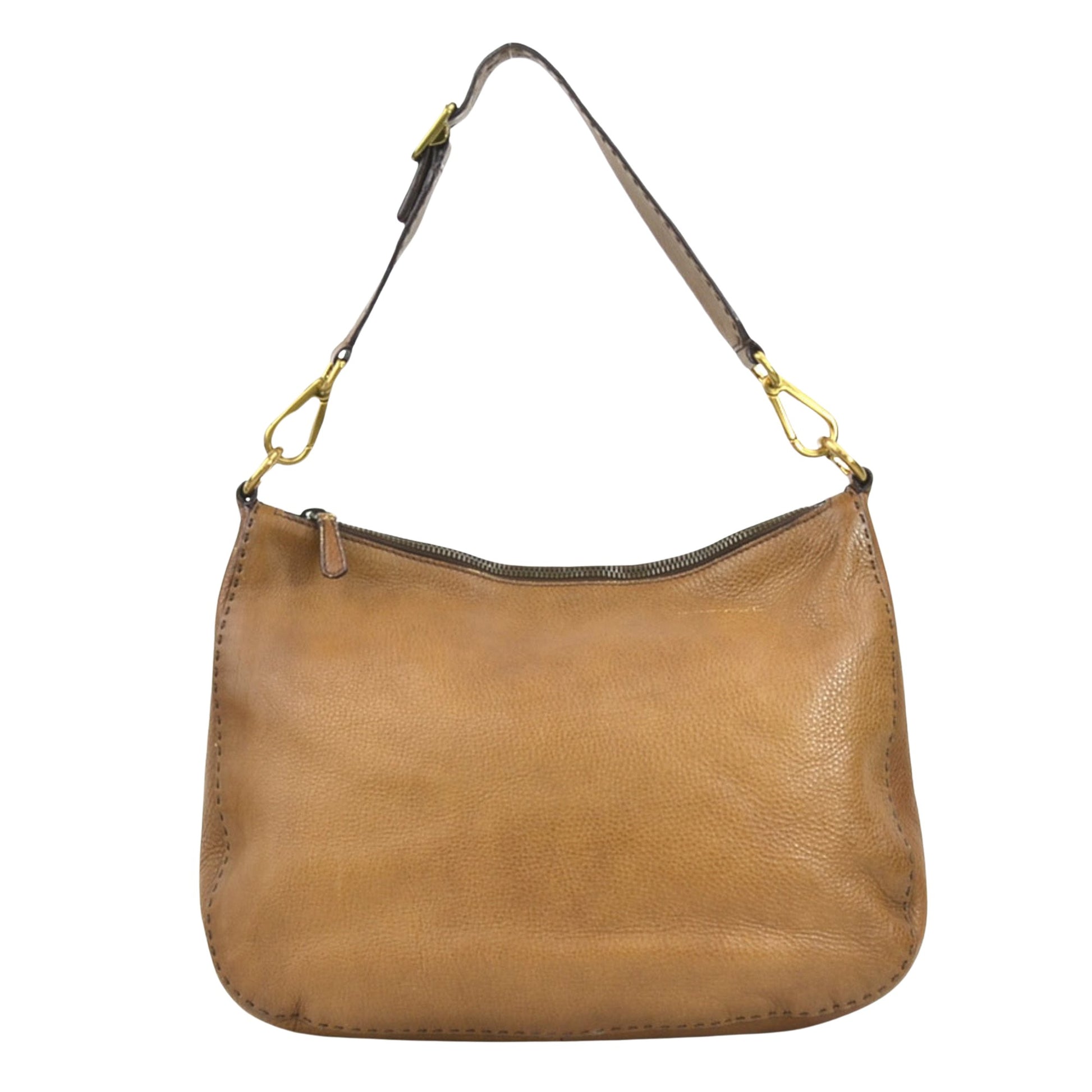 Prada Concept Brown Leather Shoulder Bag