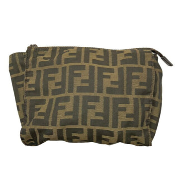 Fendi Zucca Brown Canvas Clutch Bag