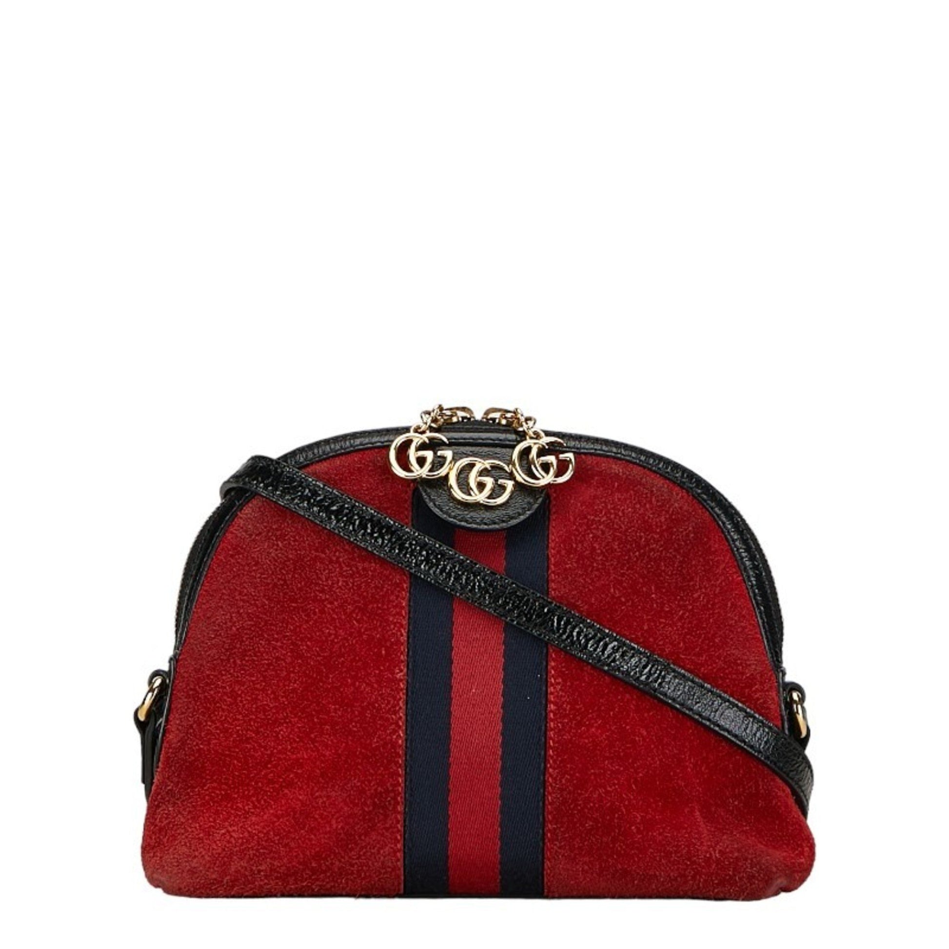 Gucci Dome Black Suede Shoulder Bag