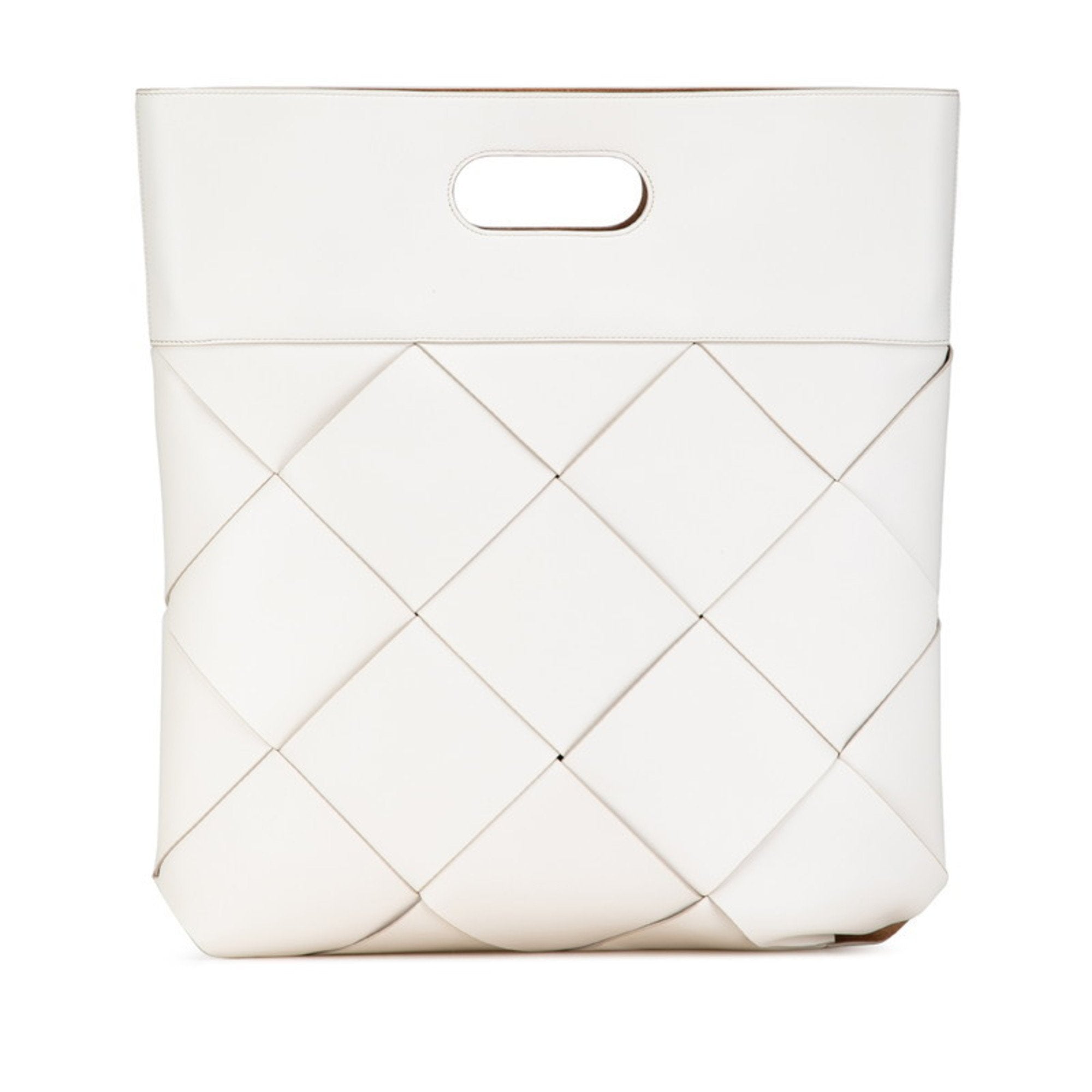 Bottega Veneta Intrecciato White Leather Handbag 