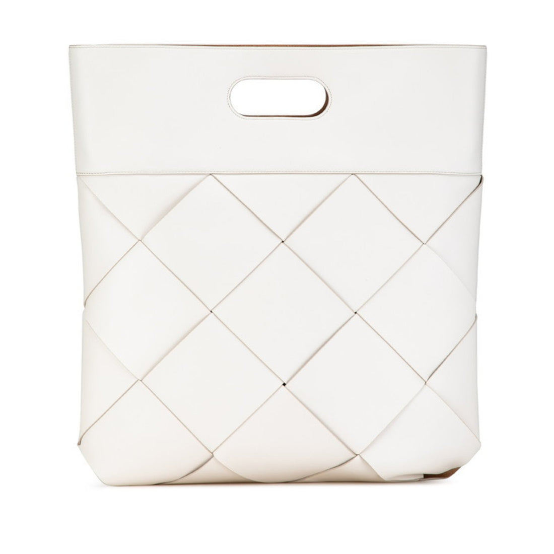 Bottega Veneta Intrecciato White Leather Handbag 