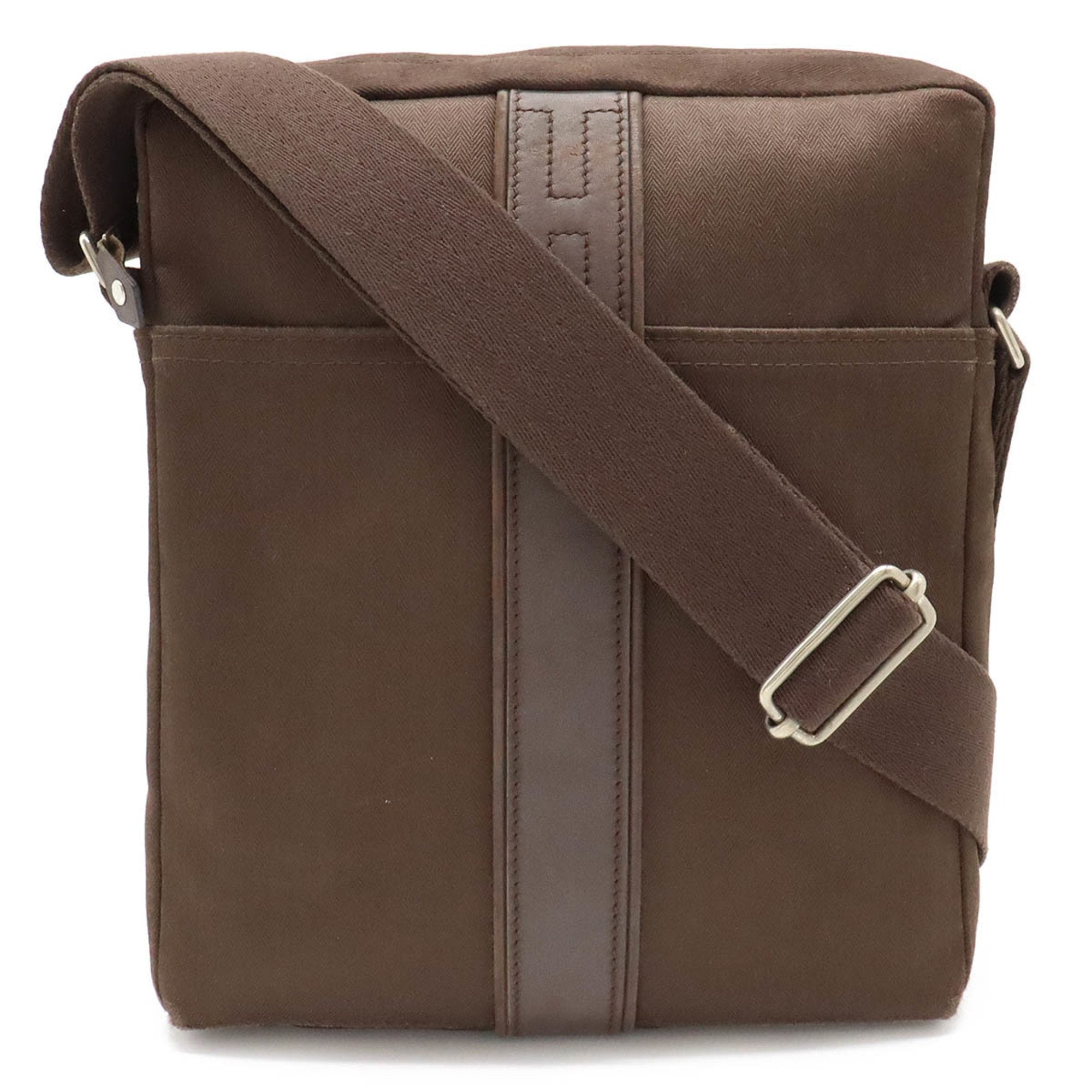 Hermès Acapulco Brown Canvas Shoulder Bag