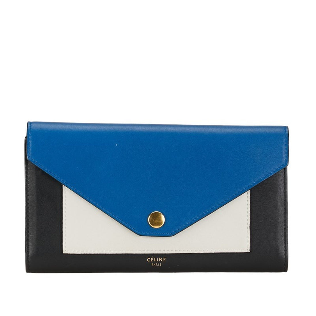 Céline Tri-Fold Black Leather Wallet 