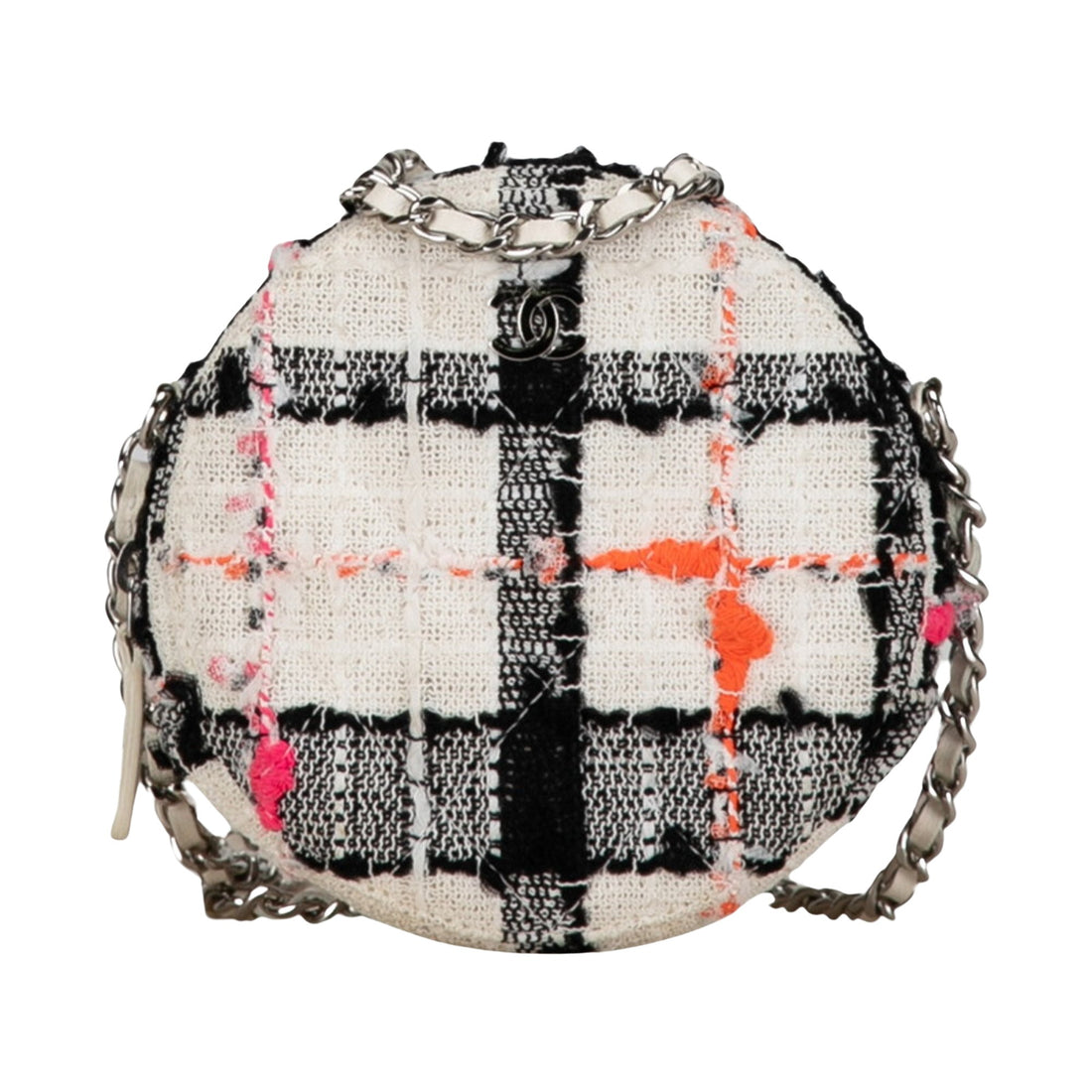 Chanel Round Mini Multicolour Tweed Shoulder Bag