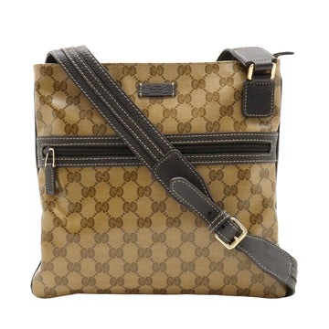 Gucci GG crystal Brown Canvas Shoulder Bag