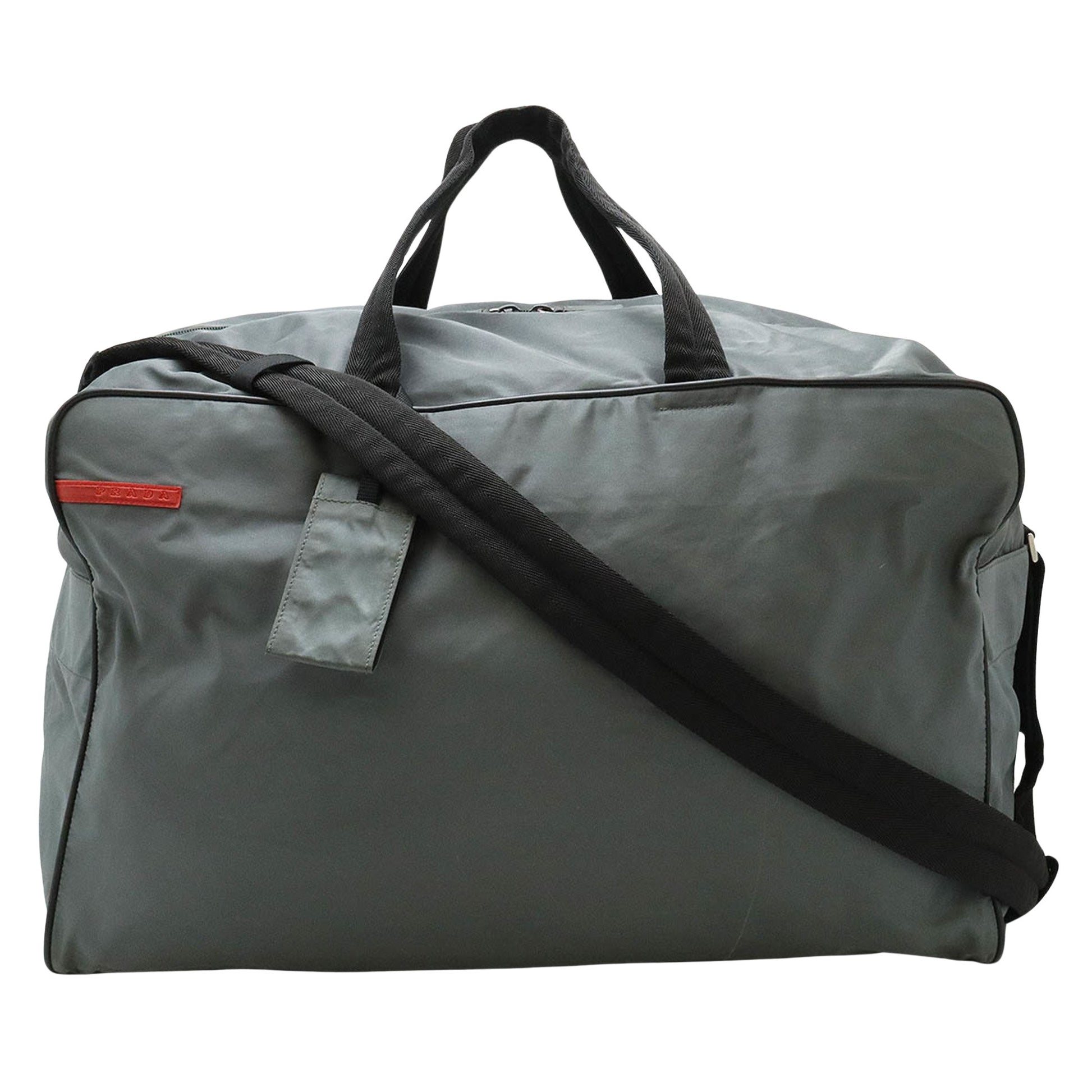 Prada Sports Grey Synthetic Travel Bag