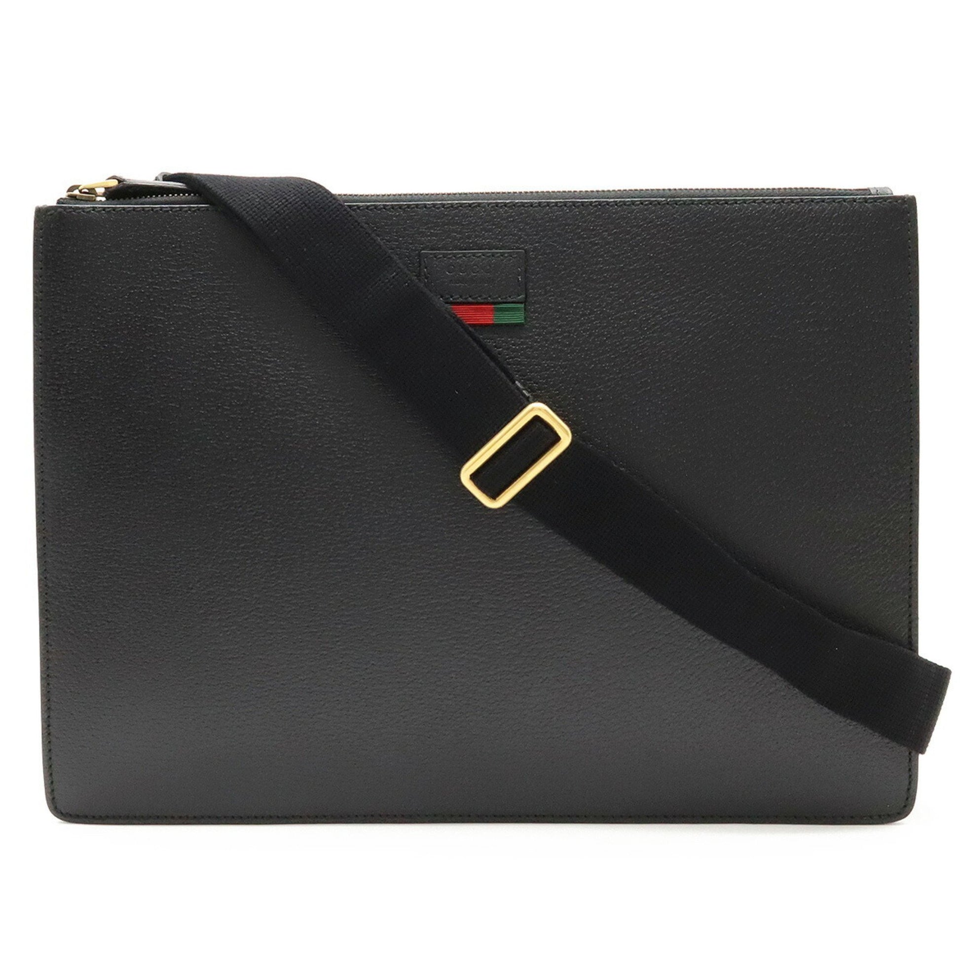 Gucci Sherry Black Leather Shoulder Bag