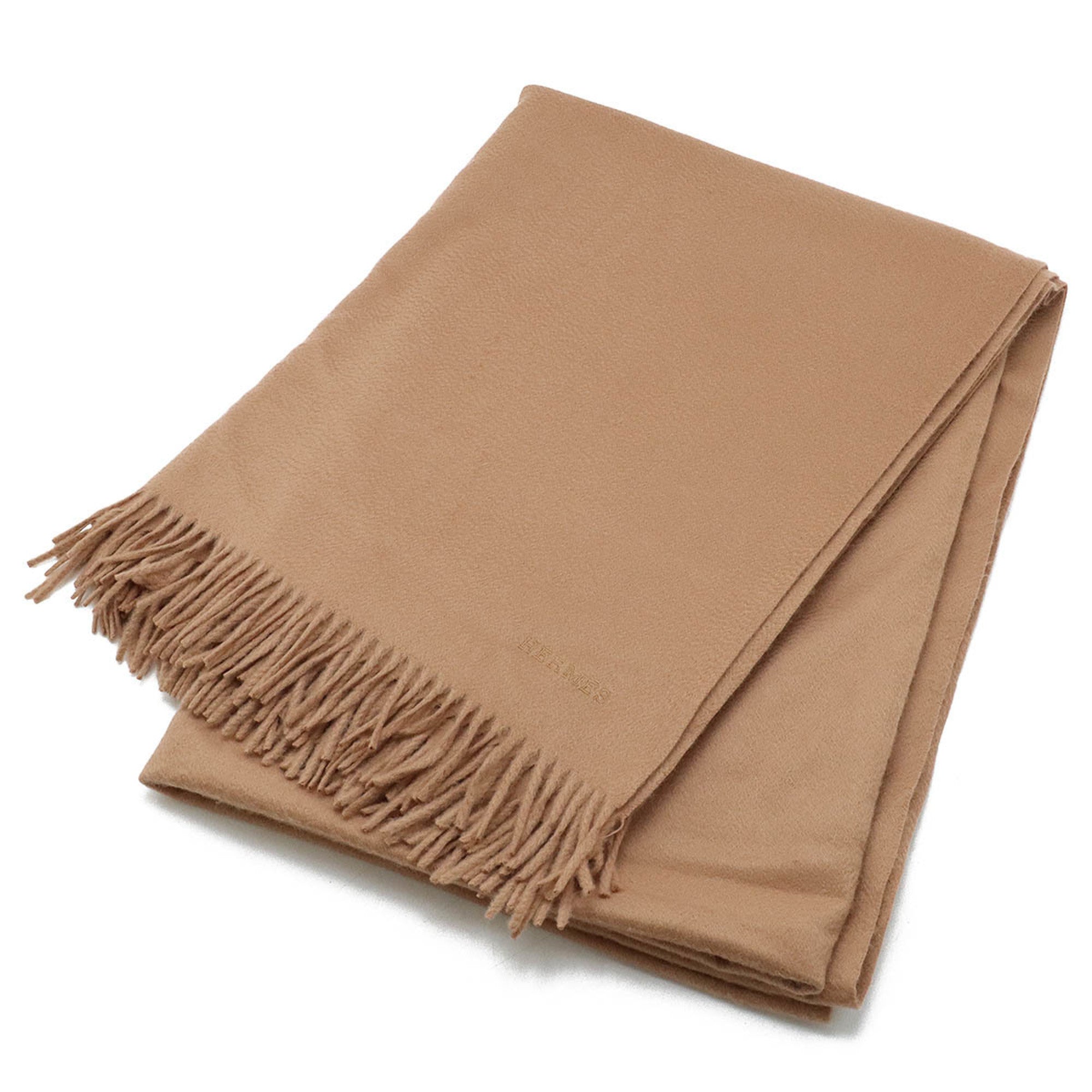 Hermès Camel Cashmere Scarf 