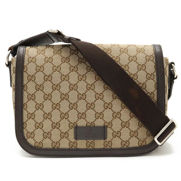 Gucci Messenger Brown Canvas Shoulder Bag