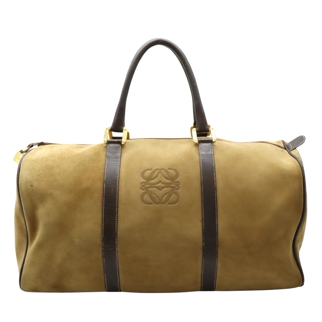 Loewe Beige Suede Travel Bag