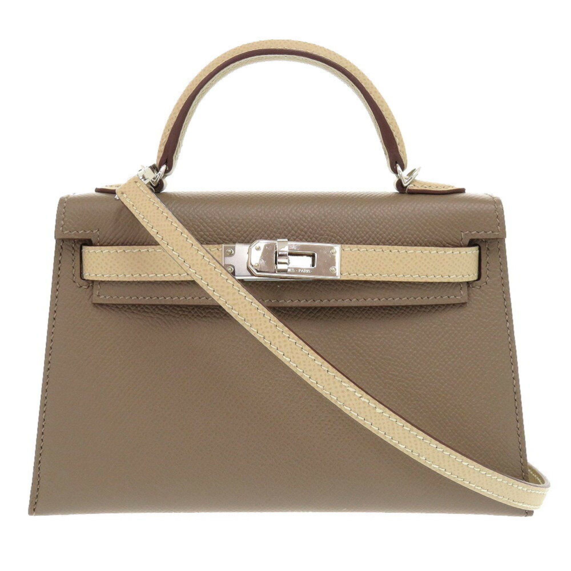 Hermès Kelly Grey Leather Handbag 