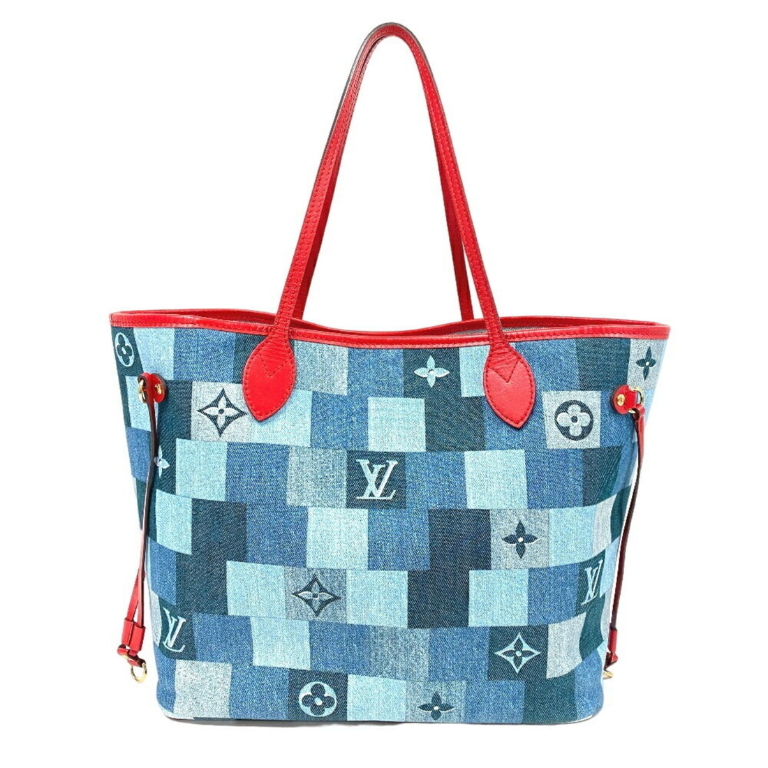 Louis Vuitton Neverfull MM Blue Denim - Jeans Tote Bag