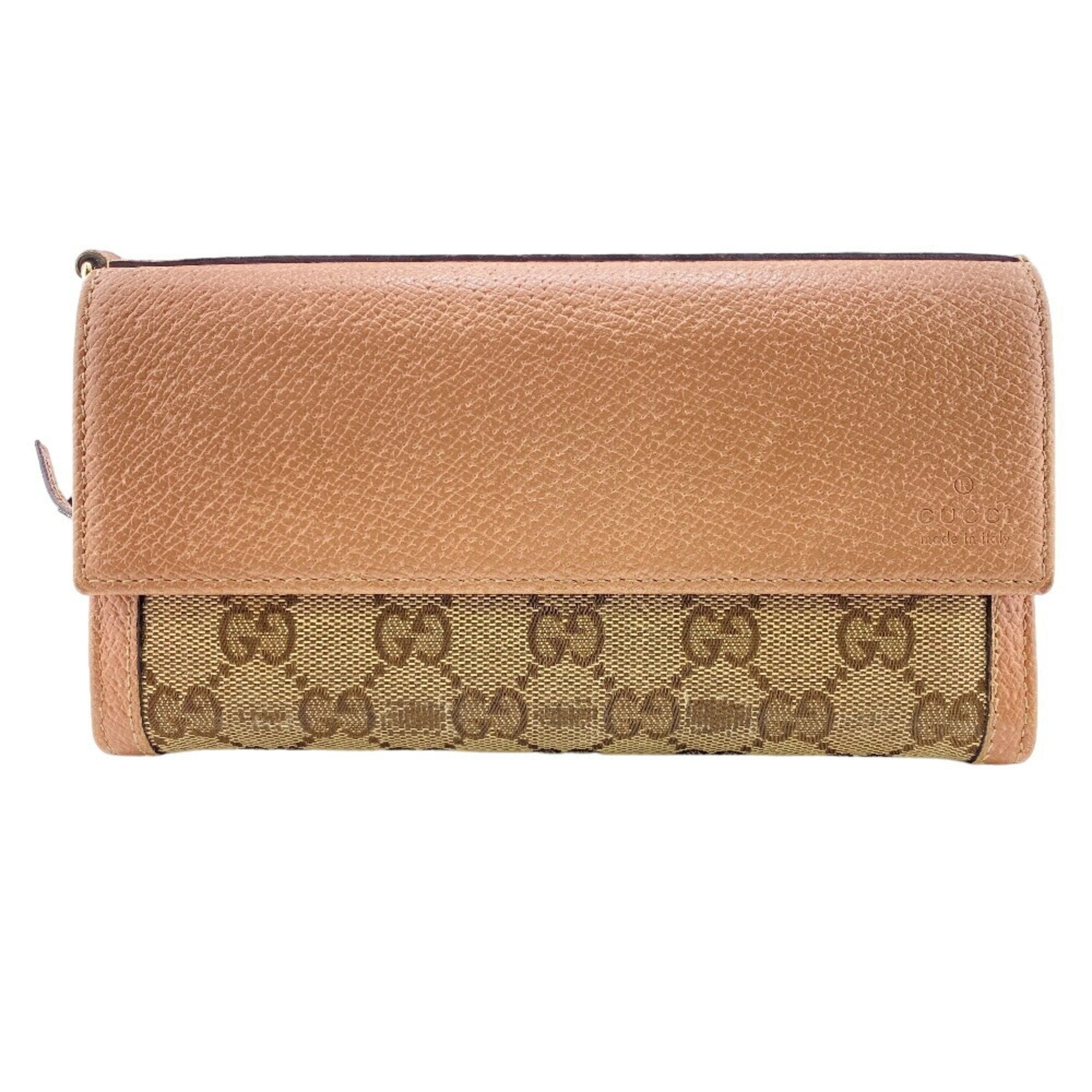 Gucci Bree Beige Canvas Wallet 