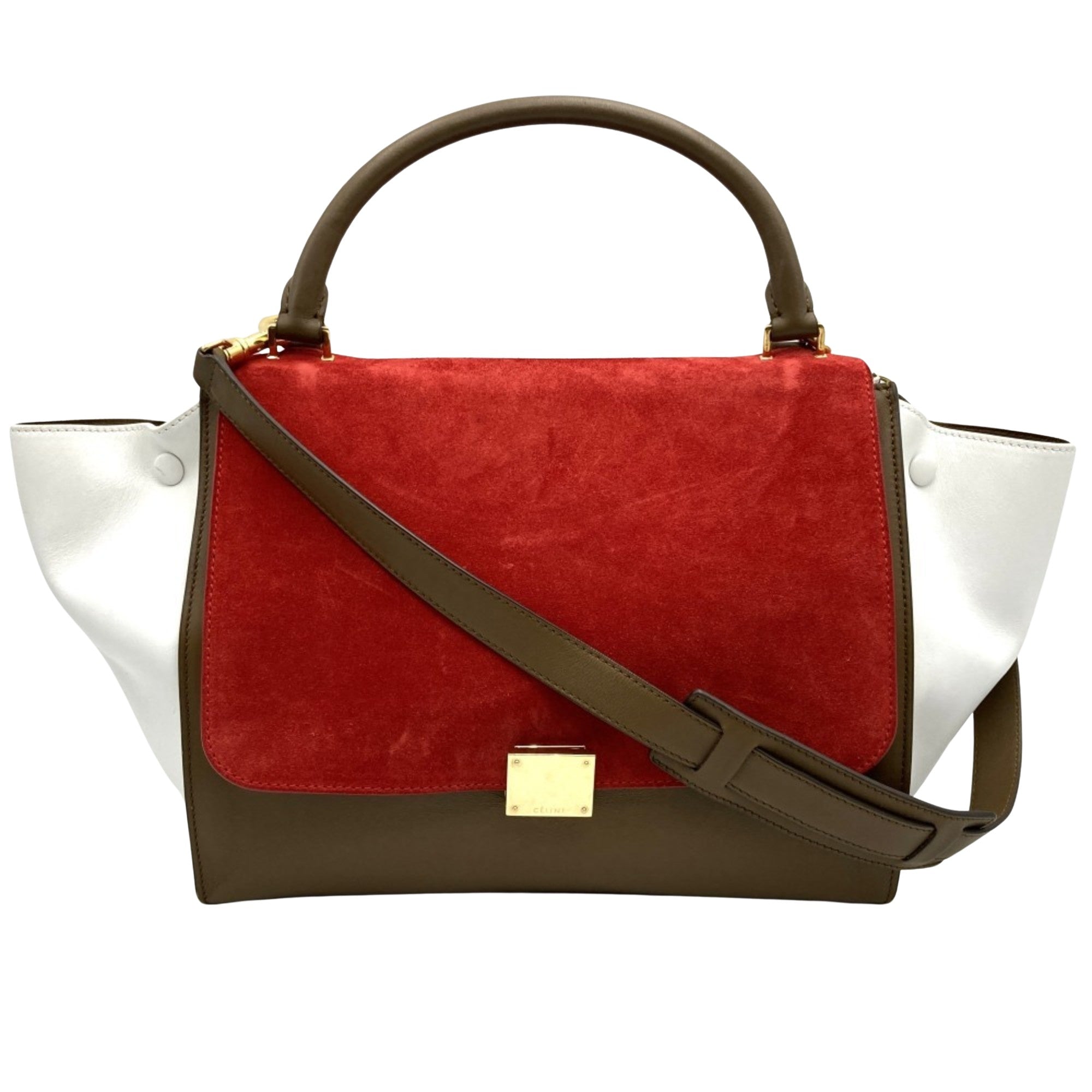 Céline Trapèze Brown Leather Tote Bag