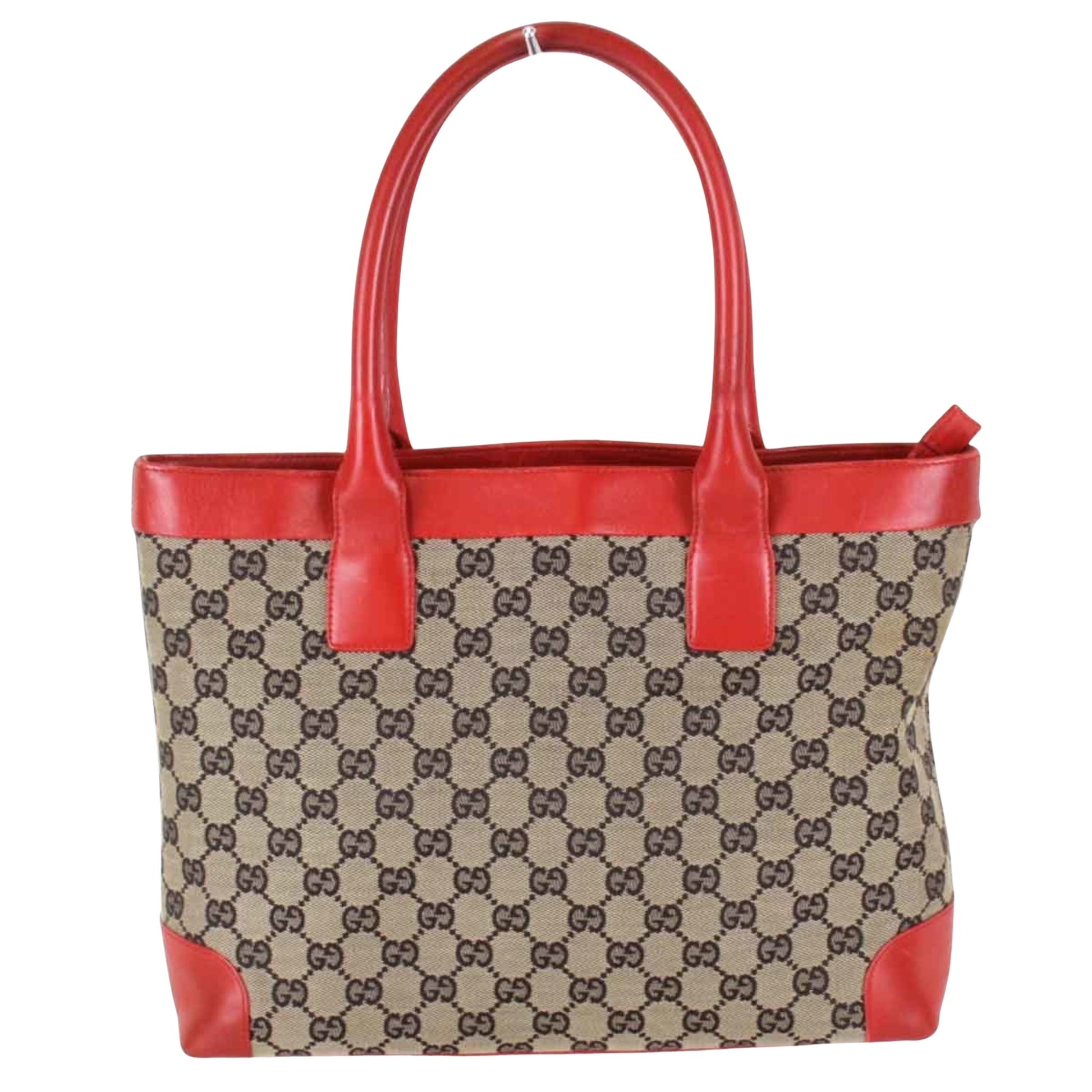 Gucci GG canvas Red Canvas Handbag 