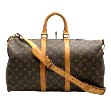 Louis Vuitton Keepall Bandouliere 45 Brown Canvas Travel Bag