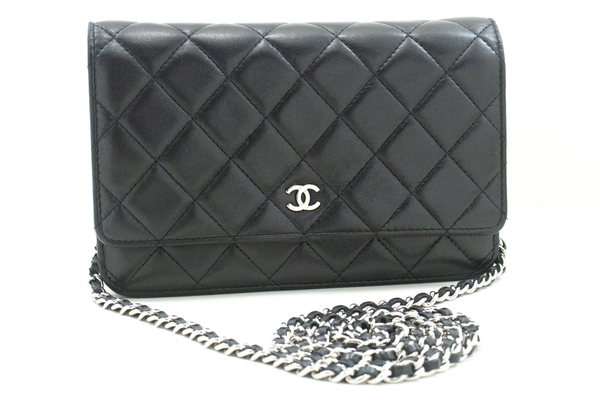 Chanel Wallet On Chain Black Leather Wallet 